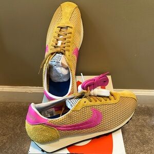 Nike Yellow and Pink Retro Sneakers